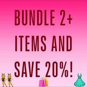 Bundle 2 items or more, save 20%!